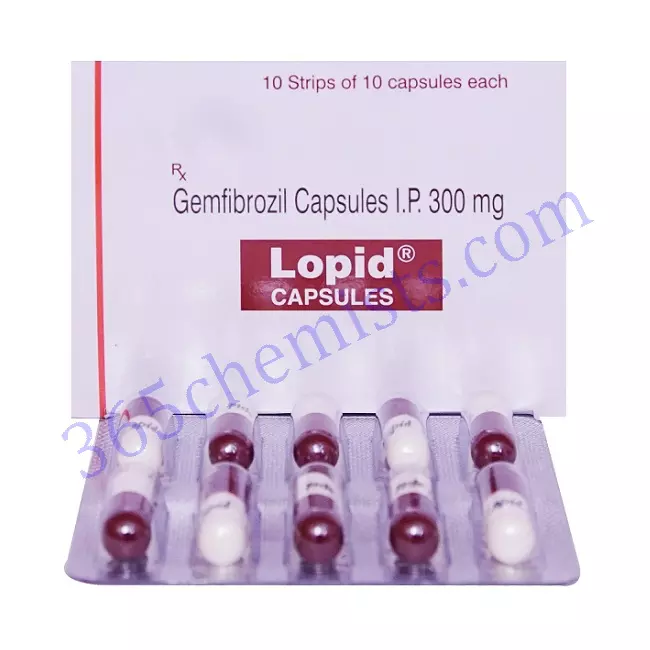 Lopid-Gemfibrozil- Capsules-300mg