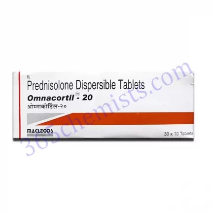 Buy Omnacortil 20 (Prednisolone 20mg) is the best cure for Allergy symptoms, Asthma. Know about Prednisolone Uses, Dosage, Side effects & Precautions.365chemists.com