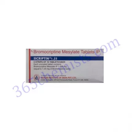Sicriptin-1.25-Bromocriptine-Mesylate-Tablets-1.25mg