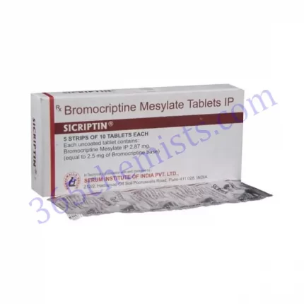 Sicriptin-2.5-Bromocriptine-Mesylate-Tablets-2.5mg