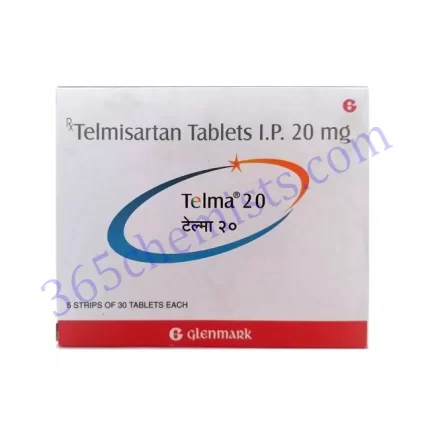 Buy Telma 20 Tablets Online For sale at AllDaygeneric. Know about Telmisartan 80mg tablets Price, Reviews, Dosage, Compositions, How does it works and Side Effects.365chemists.com