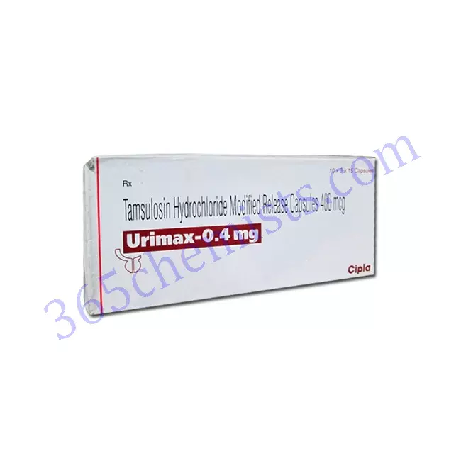 Urimax-0.4mg-Tamsulosin-Hydrochloride-Capsules-400mg