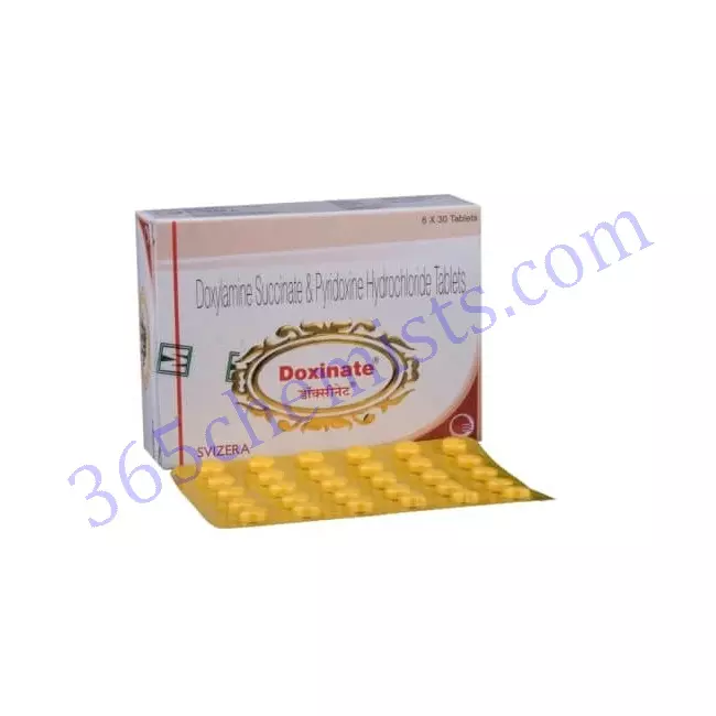 Doxinate-Pyridoxine-Doxylamine-Tablets-10mg