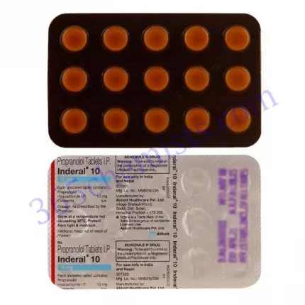 INDERAL 10 MG TABLET 15