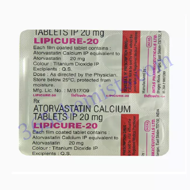 LIPICURE 20 MG TABLET 15