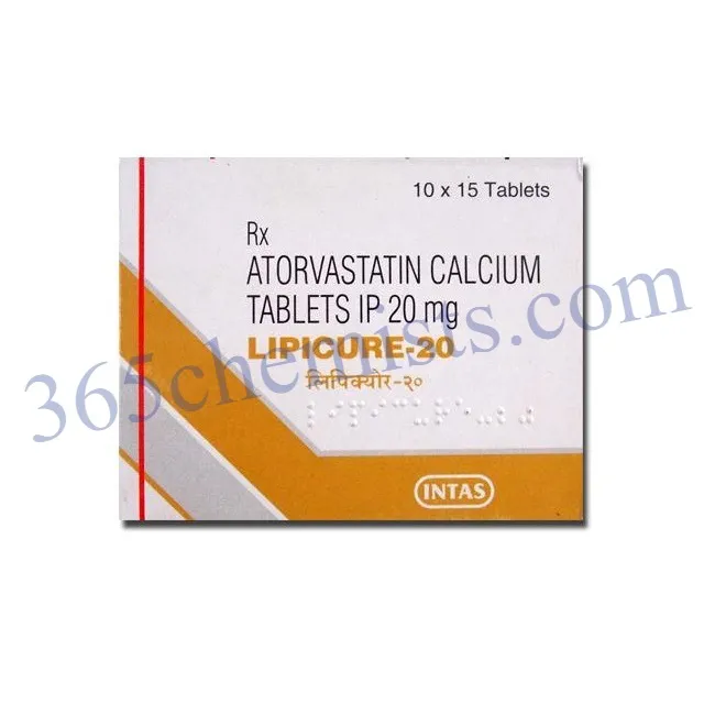 Lipicure 20mg Tablet-ink Lipicure 20mg Tablet