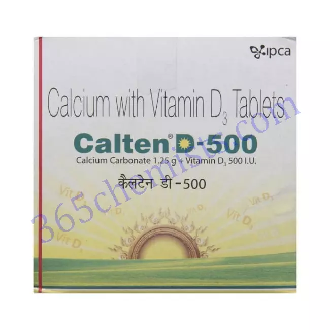 CALTEN D-500 1.25G 500MG 500IU TABLET 15S