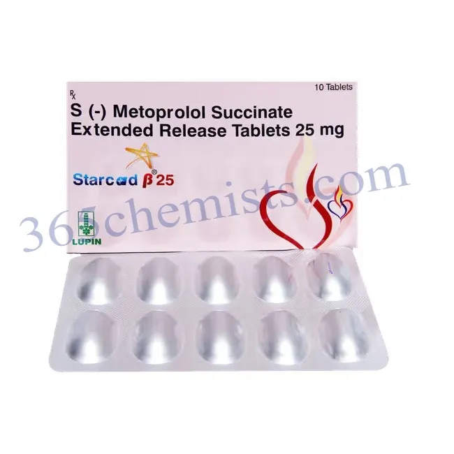 Starcad Beta 25mg Tablet-ink Starcad Beta 25mg Tablet