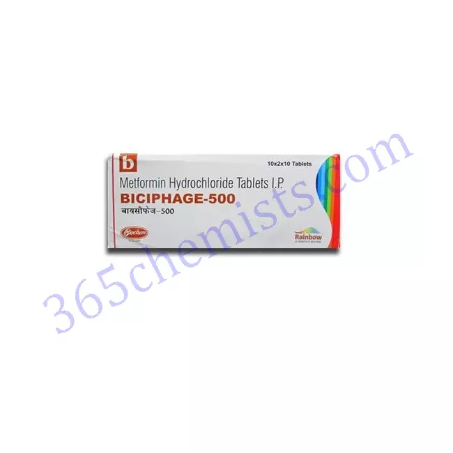 Biciphage 500Mg Tablets 20S