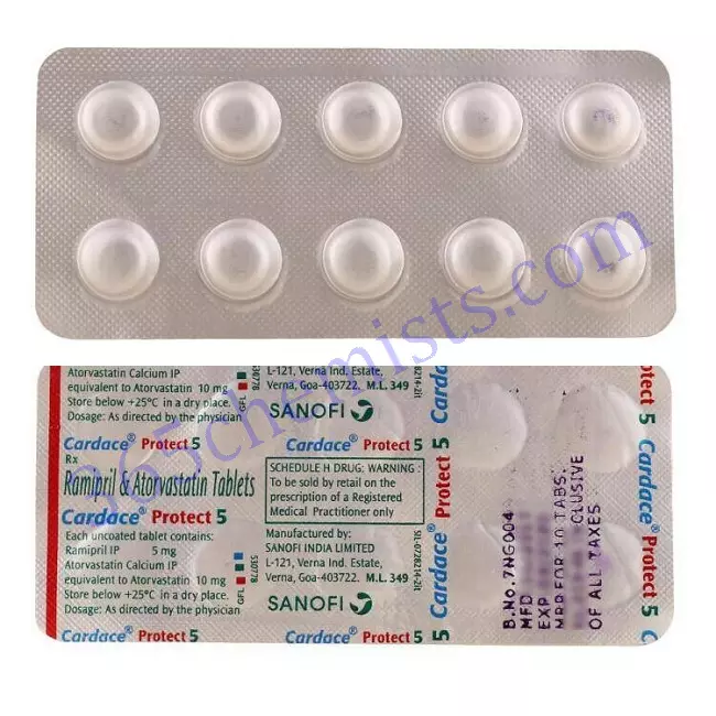 CARDACE PROTECT 5+10 MG TABLET 10