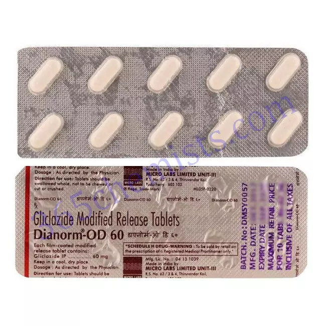 DIANORM OD 60 MG TABLET 10