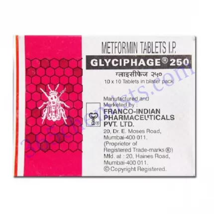 GLYCIPHAGE 250 MG TABLET 10