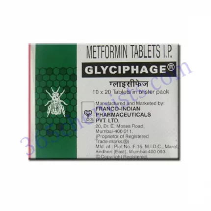 GLYCIPHAGE 500MG TABLET 20'S