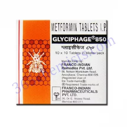 GLYCIPHAGE 850 MG TABLET 10
