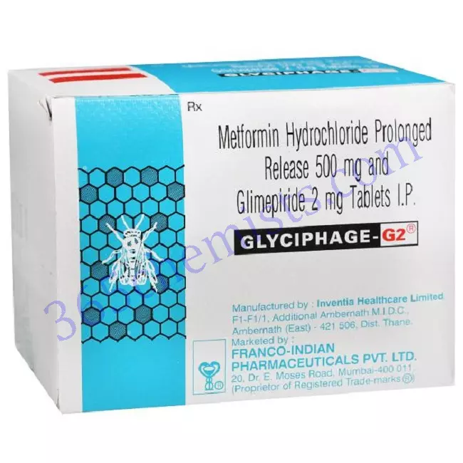 GLYCIPHAGE G 2 500 MG TABLET 10