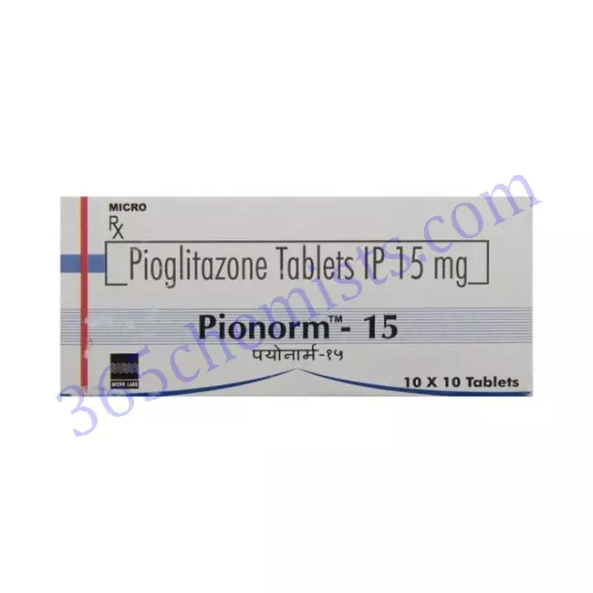 PIONORM 15 MG TABLET 10