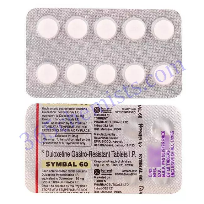 SYMBAL 60 MG TABLET 10