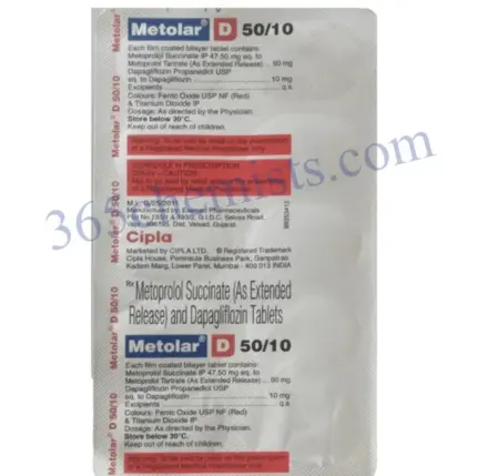 Metolar D 50mg/10mg Tablet