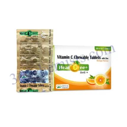 Healcee + Orange Flavour Chewable Tablet